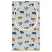 Muster mit lustigen Katzen Kleine Geschenktüte (Rückseite)