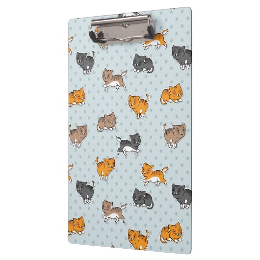 Muster mit lustigen Katzen Klemmbrett (Links)