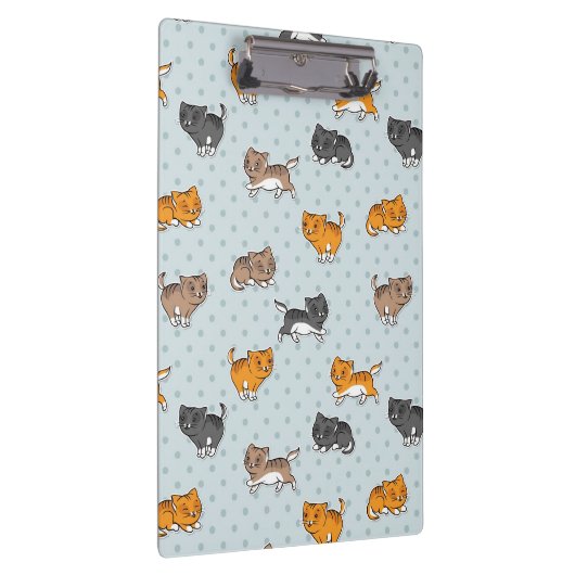 Muster mit lustigen Katzen Klemmbrett (Rechts)