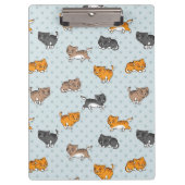 Muster mit lustigen Katzen Klemmbrett (Vorderseite)