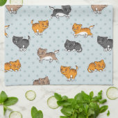 Muster mit lustigen Katzen Küchentuch (Gefaltet)