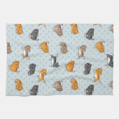 Muster mit lustigen Katzen Küchentuch (Horizontal)