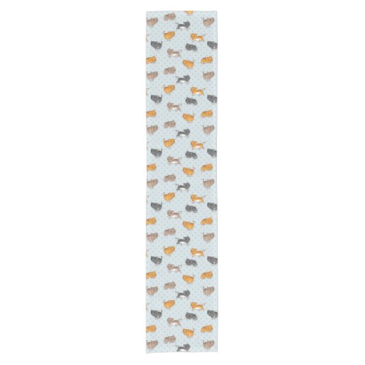 Muster mit lustigen Katzen Kurzer Tischläufer (Vorderseite)