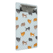 Muster mit lustigen Katzen Mini Klemmbrett (Schrägansicht)