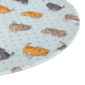 Muster mit lustigen Katzen Schneidebrett (Ecke)