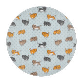 Muster mit lustigen Katzen Schneidebrett (Vorderseite)