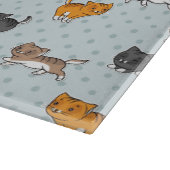Muster mit lustigen Katzen Schneidebrett (Ecke)