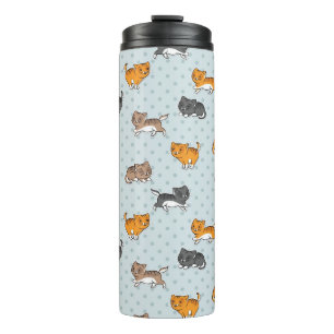 Muster mit lustigen Katzen Thermosbecher