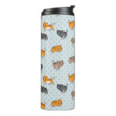 Muster mit lustigen Katzen Thermosbecher (Nach links gedreht)