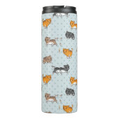 Muster mit lustigen Katzen Thermosbecher (Rückseite)