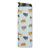 Muster mit lustigen Katzen Thermosbecher (Nach rechts gedreht)
