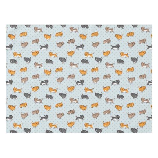 Muster mit lustigen Katzen Tischdecke (Vorderseite (Horizontal))