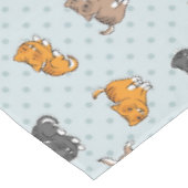 Muster mit lustigen Katzen Tischdecke (Schrägansicht)