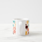 Muster mit lustigen Katzen und Hunden Espressotasse (Rückseite)