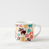 Muster mit lustigen Katzen und Hunden Espressotasse (Rechts)