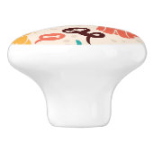 Muster mit lustigen Katzen und Hunden Keramikknauf (Seitenansicht)