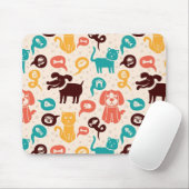 Muster mit lustigen Katzen und Hunden Mousepad (Mit Mouse)