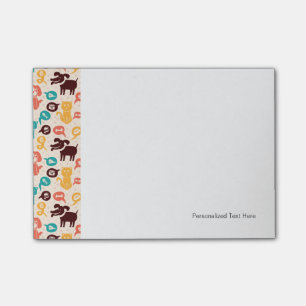 Muster mit lustigen Katzen und Hunden Post-it Klebezettel