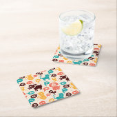 Muster mit lustigen Katzen und Hunden Rechteckiger Pappuntersetzer (Vor Ort)