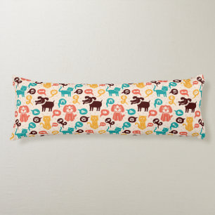 Muster mit lustigen Katzen und Hunden Seitenschläferkissen