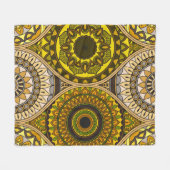 Muster mit Mandalasen. Vintage Dekorelemente Fleecedecke (Vorderseite (Horizontal))