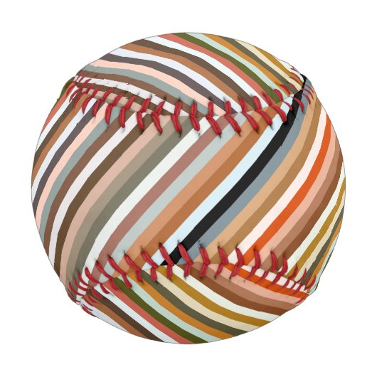Muster mit mehrfarbigem Streifen Baseball (Vorderseite)