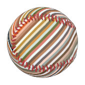 Muster mit mehrfarbigem Streifen Baseball (Vorderseite Links)