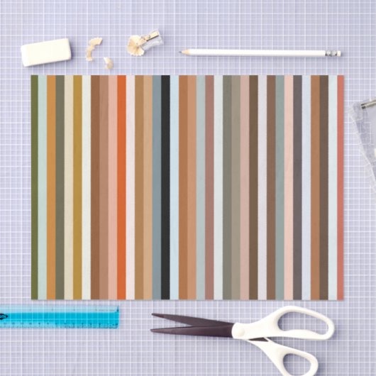 Muster mit mehrfarbigem Streifen Seidenpapier (Handwerk)