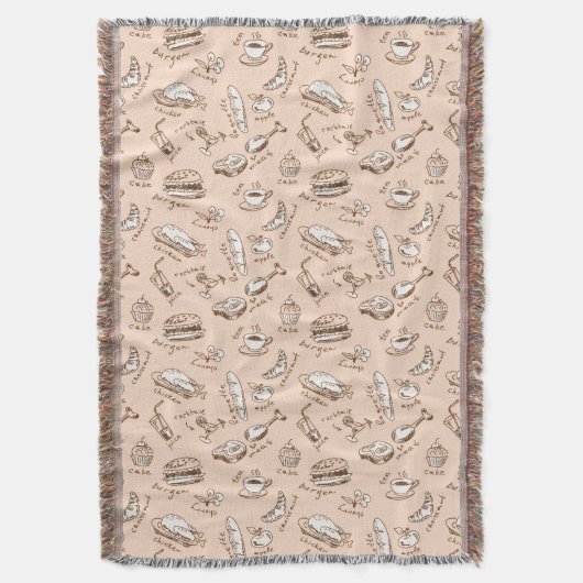 Muster mit Nahrung Decke (Vorderseite Vertikal)