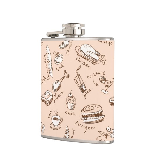 Muster mit Nahrung Flachmann (Links)