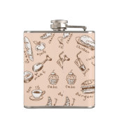 Muster mit Nahrung Flachmann (Rückseite)