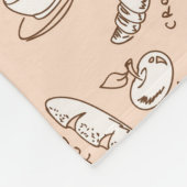 Muster mit Nahrung Fleecedecke (Ecke)