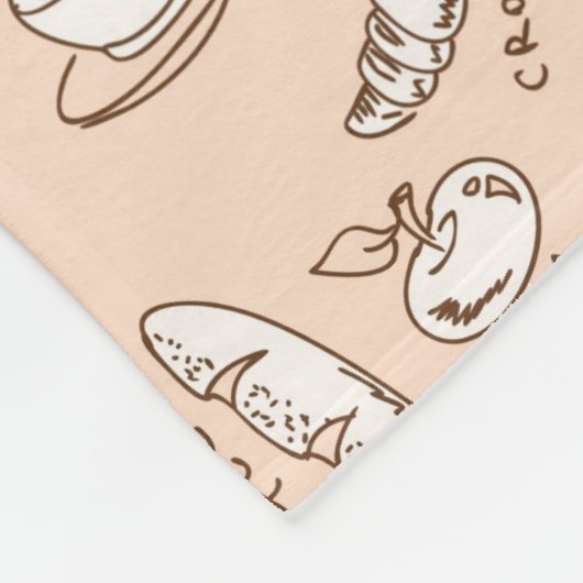 Muster mit Nahrung Fleecedecke (Ecke)