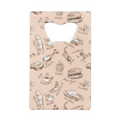 Muster mit Nahrung Geldbeutel Flaschenöffner (Rückseite)