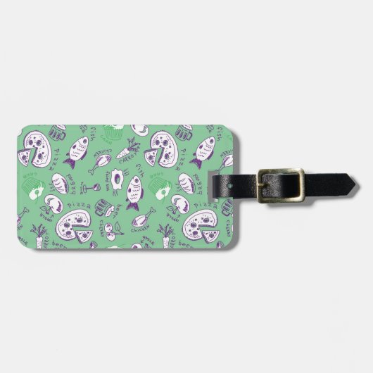 Muster mit Nahrung Gepäckanhänger (Vorderseite horizontal)