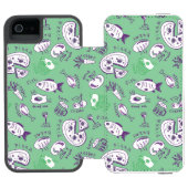 Muster mit Nahrung Incipio iPhone Geldbeutel-Hülle (Folio Geöffnet)