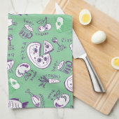 Muster mit Nahrung Küchentuch (Viertel Falte)