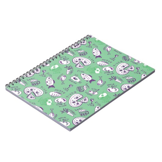 Muster mit Nahrung Notizblock (Linke Seite)