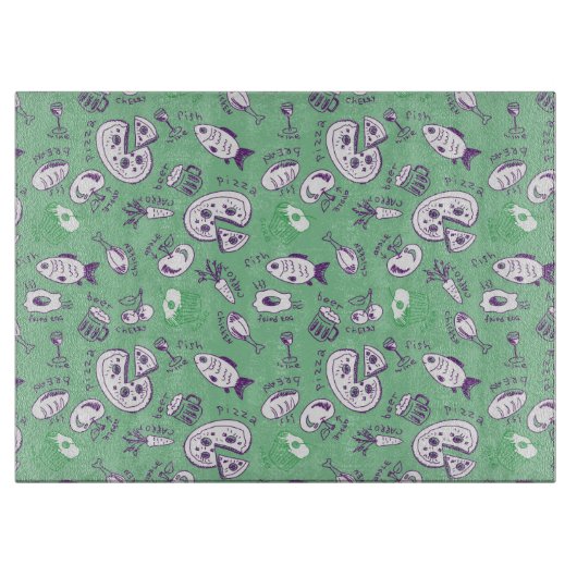 Muster mit Nahrung Schneidebrett (Vorderseite)