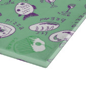 Muster mit Nahrung Schneidebrett (Ecke)