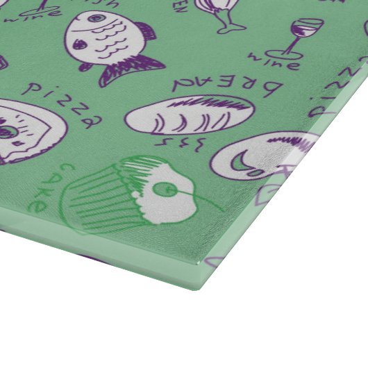 Muster mit Nahrung Schneidebrett (Ecke)