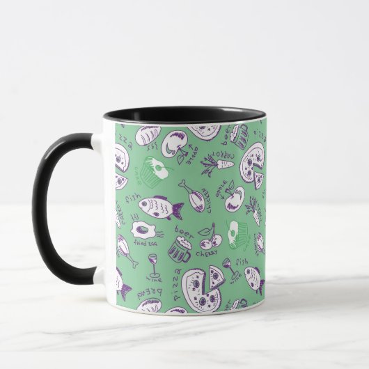 Muster mit Nahrung Tasse (Links)