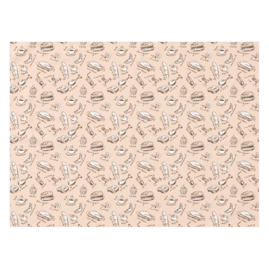 Muster mit Nahrung Tischdecke (Vorderseite (Horizontal))