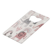 Muster mit niedlichen Elefanten und Giraffen Geldbeutel Flaschenöffner (Vorderseite Schrägansicht)