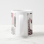 Muster mit niedlichen Elefanten und Giraffen Jumbo-Tasse (Rückseite)