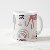 Muster mit niedlichen Elefanten und Giraffen Jumbo-Tasse (Vorderseite Rechts)