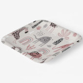 Muster mit niedlichen Elefanten und Giraffen Pappteller (Gewinkelt)