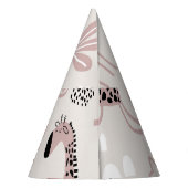 Muster mit niedlichen Elefanten und Giraffen Partyhütchen (Rückseite)