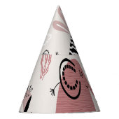 Muster mit niedlichen Elefanten und Giraffen Partyhütchen (Vorderseite)