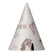 Muster mit niedlichen Elefanten und Giraffen Partyhütchen (Links)